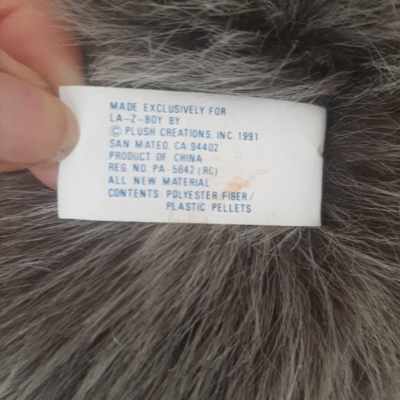 Lazy Boy Promotional Plush Raccoon Stuffed Animal 1991 Toy 14 Inch Vintage CLEAN - Picture 8 of 12